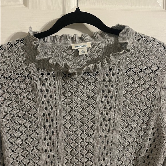 Sundance open knit ruffle neck top - Picture 3 of 9